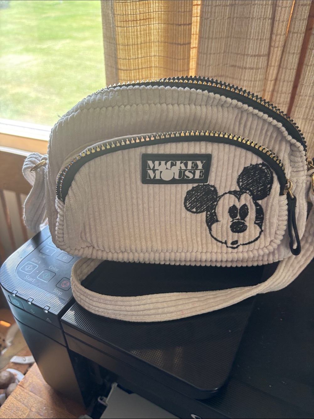 Mickey Mouse corduroy crossbody bag